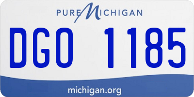 MI license plate DGO1185