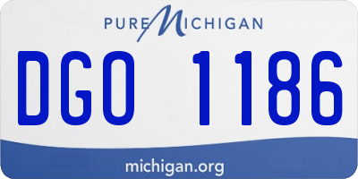 MI license plate DGO1186