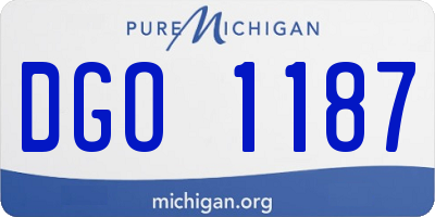 MI license plate DGO1187