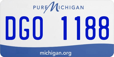 MI license plate DGO1188