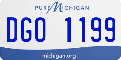 MI license plate DGO1199