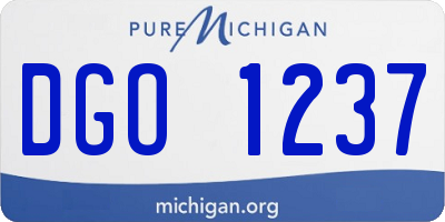 MI license plate DGO1237