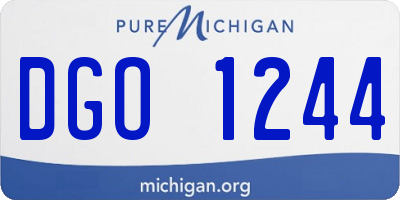 MI license plate DGO1244