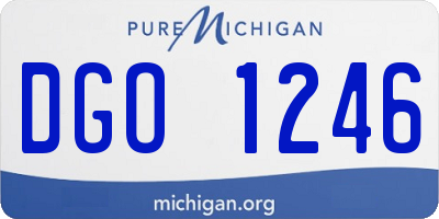 MI license plate DGO1246
