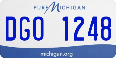 MI license plate DGO1248