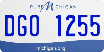 MI license plate DGO1255