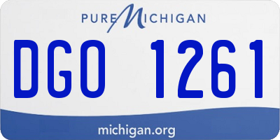 MI license plate DGO1261