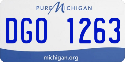 MI license plate DGO1263