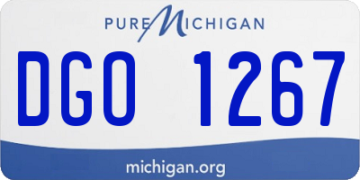 MI license plate DGO1267