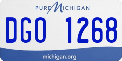 MI license plate DGO1268