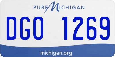 MI license plate DGO1269