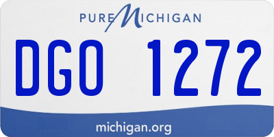 MI license plate DGO1272