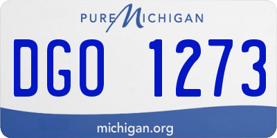 MI license plate DGO1273