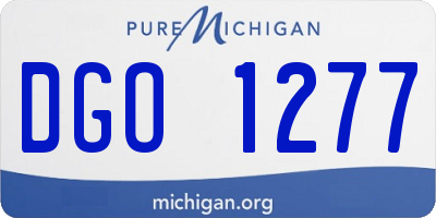 MI license plate DGO1277
