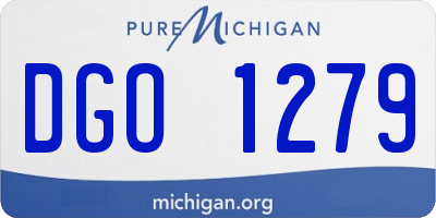 MI license plate DGO1279