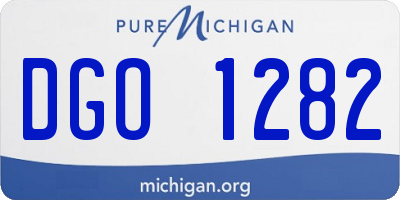 MI license plate DGO1282