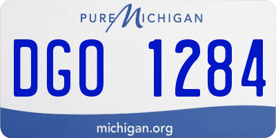 MI license plate DGO1284