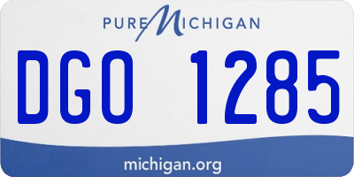MI license plate DGO1285