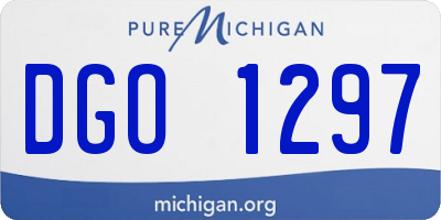 MI license plate DGO1297