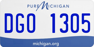 MI license plate DGO1305