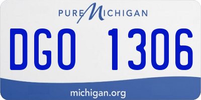 MI license plate DGO1306