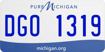 MI license plate DGO1319
