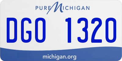 MI license plate DGO1320