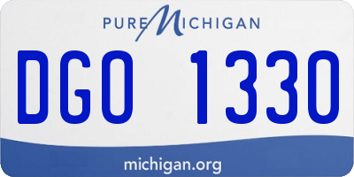 MI license plate DGO1330