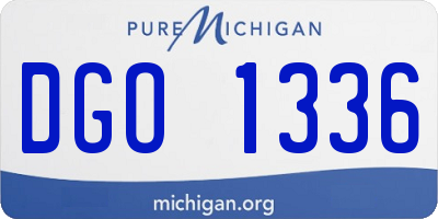 MI license plate DGO1336