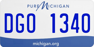 MI license plate DGO1340