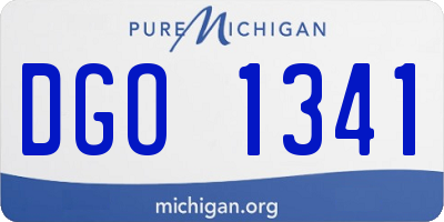 MI license plate DGO1341