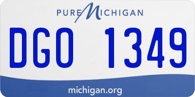 MI license plate DGO1349