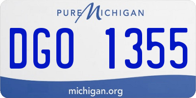 MI license plate DGO1355