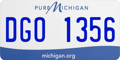 MI license plate DGO1356