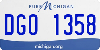 MI license plate DGO1358