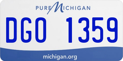 MI license plate DGO1359