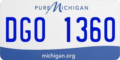 MI license plate DGO1360