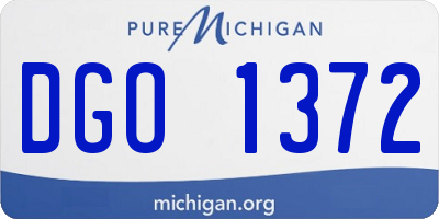 MI license plate DGO1372