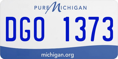 MI license plate DGO1373