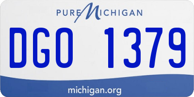 MI license plate DGO1379