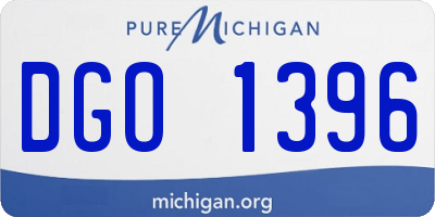 MI license plate DGO1396