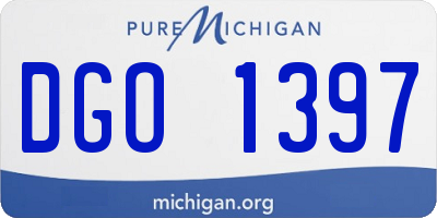MI license plate DGO1397
