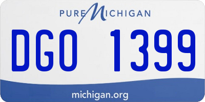 MI license plate DGO1399