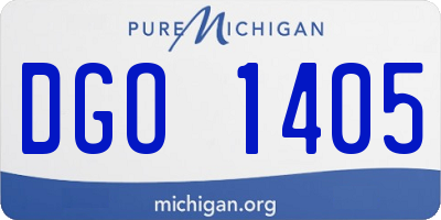 MI license plate DGO1405