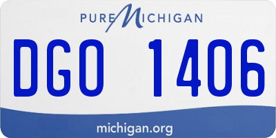 MI license plate DGO1406