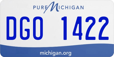 MI license plate DGO1422