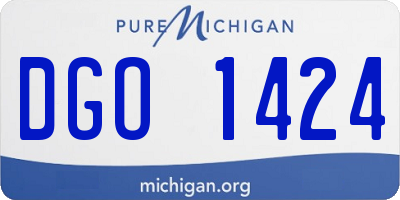 MI license plate DGO1424