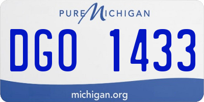 MI license plate DGO1433