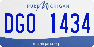 MI license plate DGO1434