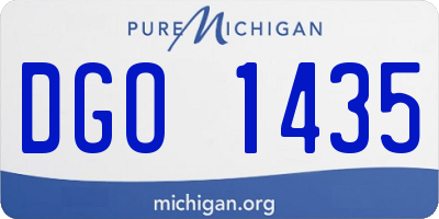 MI license plate DGO1435